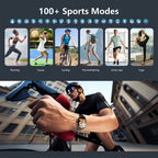 New Men's and Women's Sports Smartwatch, 1.52-inch Full Touch Screen with Call and Message Features, Activity Tracker, Pedometer, Multiple Sport Modes, Compatible with iOS/Android Devices, Minimalist Style, TPU Strap, Alloy C - The Superior Findings Depot