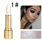 3D Highlighting & Contouring Stick, Side Shadow Face Concealer Stick, Eye Brightening Swivel Stick, Small Golden Tube Pearly Glitter Concealer Stick, Makeup For All Skin Tones For Music Festival - The Superior Findings Depot