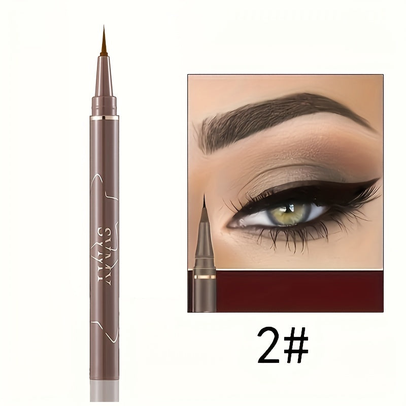 Precision Waterproof Liquid Eyeliner Pen, Black, Quick-Dry, Smudge-Proof, Sweat-Resistant, Long-Lasting Skinny Liner - The Superior Findings Depot