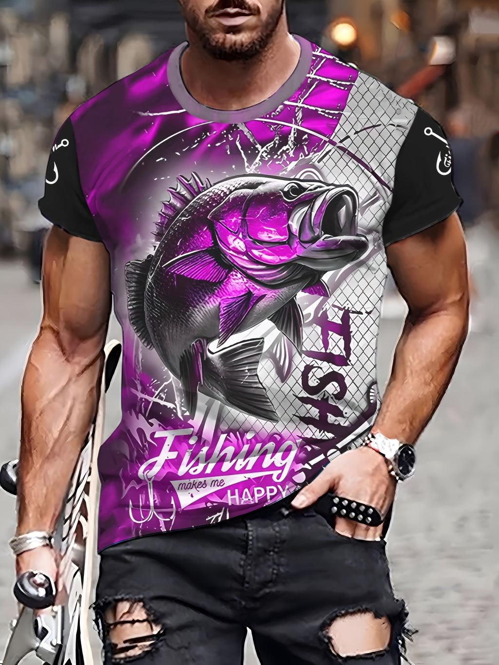 Ihembe Lenhlanzi Labesilisa Eliprintiwe Nge-3D | Lifanele Imisebenzi Yangaphandle Yasehlobo, Ukudoba, Nokugibela Ibhayisikili | Intamo Yabasebenzi, Ukulingana Okuvamile, Indwangu Elula Kancane