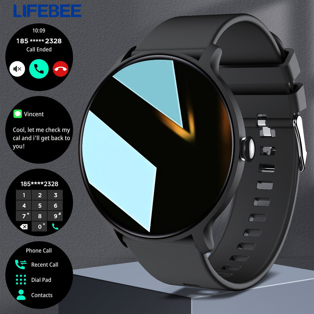 [Smartwatch with AI Voice] LIFEBEE 2025 New Smartwatch | Full Screen, AI Voice Control, 100+ Watch Faces, Wireless, USB Charging, Lithium Battery-Polymer, Rechargeable, 100+ Exercise Modes, Pedometer, Distance, for Men, Women - The Superior Findings Depot