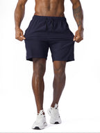 3pcs Men'S Summer Sports Shorts - Breathable Quick-Dry Fabric, Drawstring Waist with Zipper Pockets, Lightweight & Comfortable for Running, Hiking, Outdoor Activities - Black, Navy Blue, Dark Gray - Perfect Gift for Active Me - The Superior Findings Depot