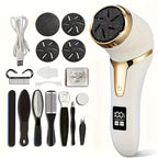 MIGUAN Rechargeable Electric Remover Machine - Portable Digital Foot & Hand File with LCD Display, Professional Pedi Care for Cracked Heels, Dead Beige, Pedicure, Ideal Gift for Diabetics & Sensitive - The Superior Findings Depot