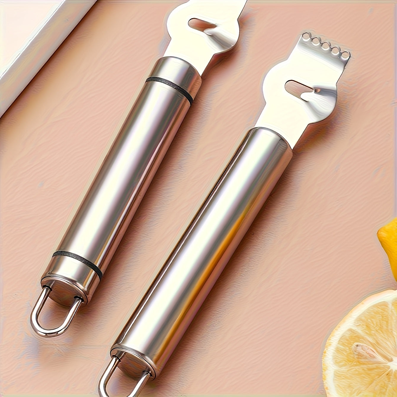 Customizable Engraved Stainless Steel Kitchen Tool Set - Lemon Zester & Juicer