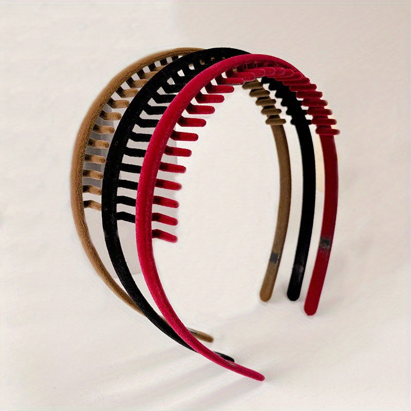 Hair Clip Frosted Color Headband Women's Non-slip Band Teeth Simple Pressure Headband Face Headband Hair Accessories - The Superior Findings Depot