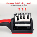 4-Stage Professional Knife Sharpener with Tungsten Diamond & Ceramic Sharpening Stones - Heavy-Duty Non-Slip Grip, Fast & Long-Lasting Performance - The Superior Findings Depot