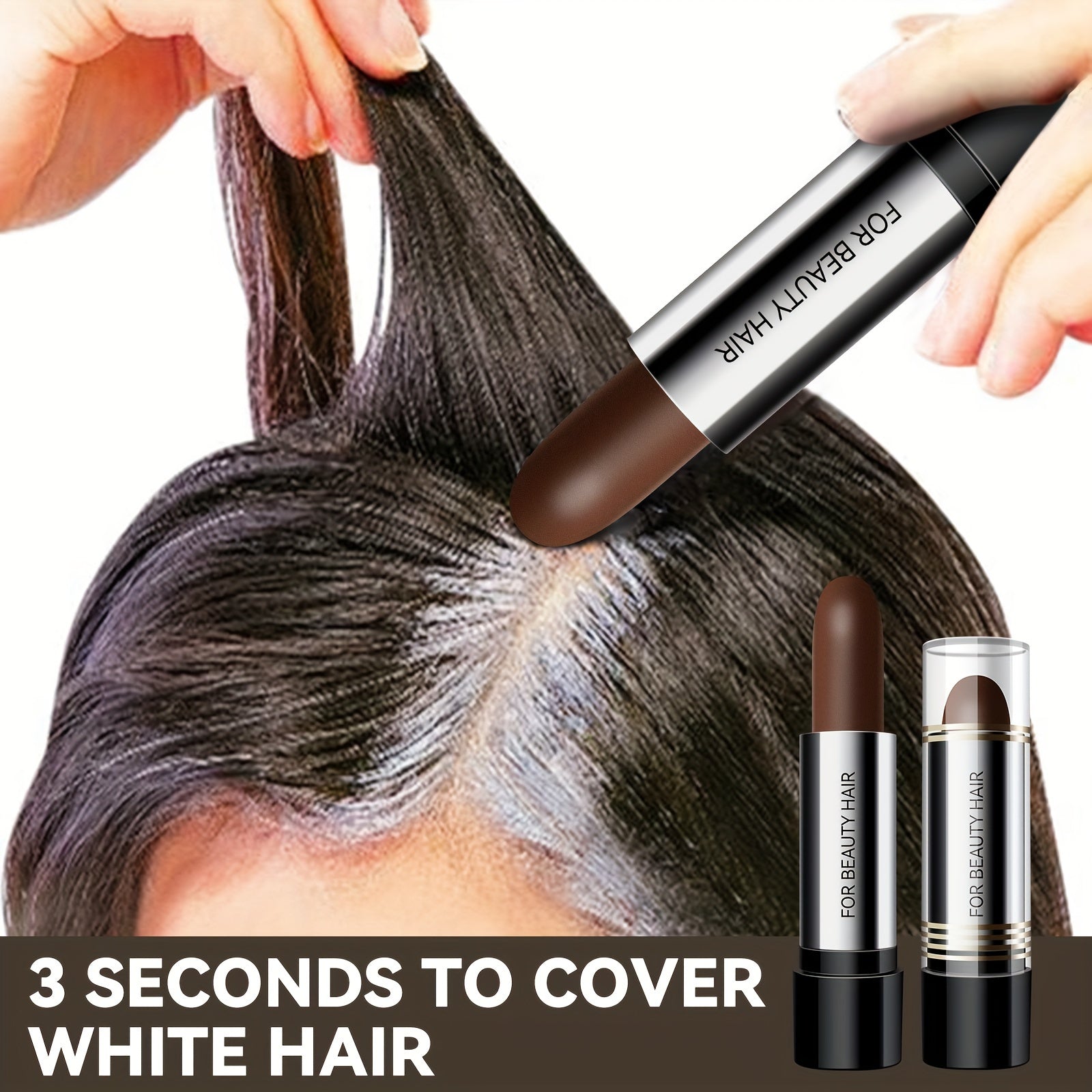 Quick-Apply Hair Color Pen - Long Lasting, Temporary & Mess-Free - Instantly Conceals Gray for All Hair Types - Disposable and Gentle - The Superior Findings Depot