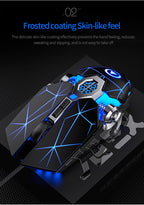 Silvery Carved Wired Mouse for E-Sports Gaming, Silent and Sound Chicken-Eating Mouse Macro for Desktops and Laptops - The Superior Findings Depot