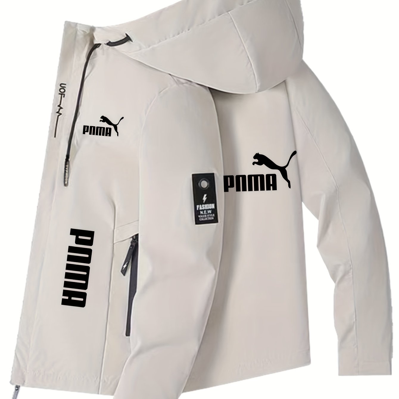 Men'S Black Hooded Windbreaker Jacket - Lightweight Motorcycle Coat with Zipper Closure, Front Pockets - All-Season Outerwear for Commuting, Travel, Sports - Machine Washable Non-Stretch Fabric - Urban Streetwear Jacket, Comm - The Superior Findings Depot