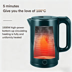 Electric Kettle Quiet, Double Wall Hot Water Boiler BPA-Free, Quiet Boil And Cool Touch Tea Kettle, Cordless with Auto Shut-Off & Boil Dry Protection, 1500W Fast Boiling, Stylish Kitchenware, Reliable Performance, Sturdy Inte - The Superior Findings Depot