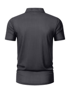 Men's Casual Golf Business Polo Shirt - Large Size Geometric Pattern