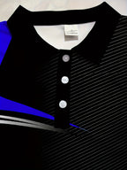 Men's Color Blocked Short Sleeve Golf Shirts - Casual Regular Fit