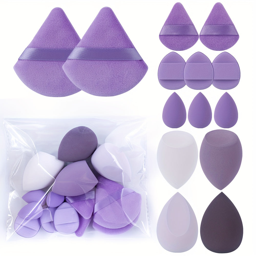 13pcs set of soft makeup brush, 8 mini brush &14 sponge set, soft makeup brush with cosmetic sponge, for makeup base pink, shadow of eyes, makeup brush for blurring Kabuki, beauty tools - The Superior Findings Depot