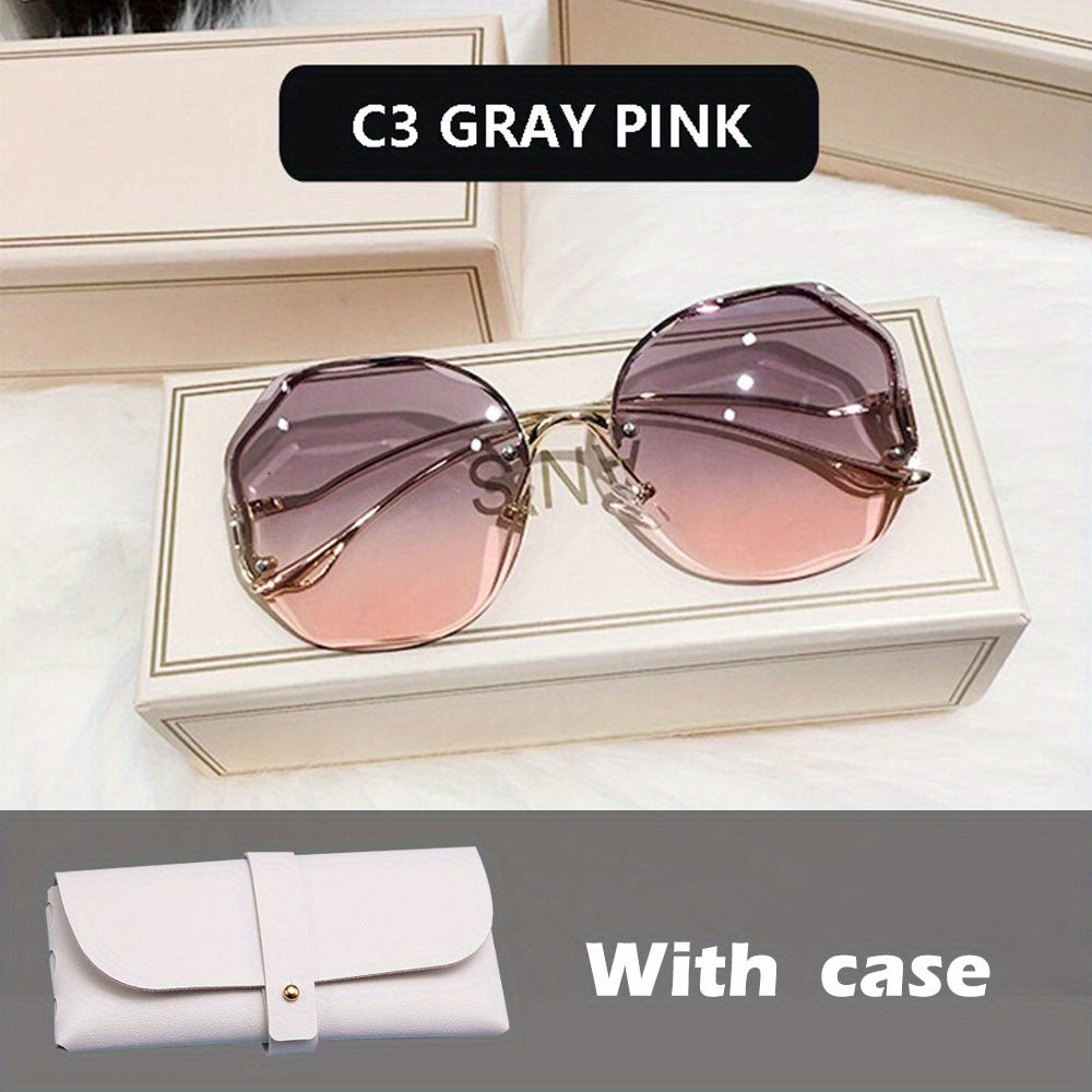 Fashion Sunglasses Women Metal Female Vintage Ladies Stylish Design Oversized Square Sunglasses For Women - The Superior Findings Depot