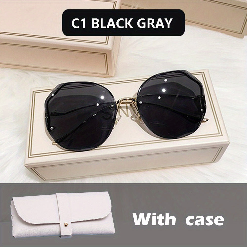 Fashion Sunglasses Women Metal Female Vintage Ladies Stylish Design Oversized Square Sunglasses For Women - The Superior Findings Depot