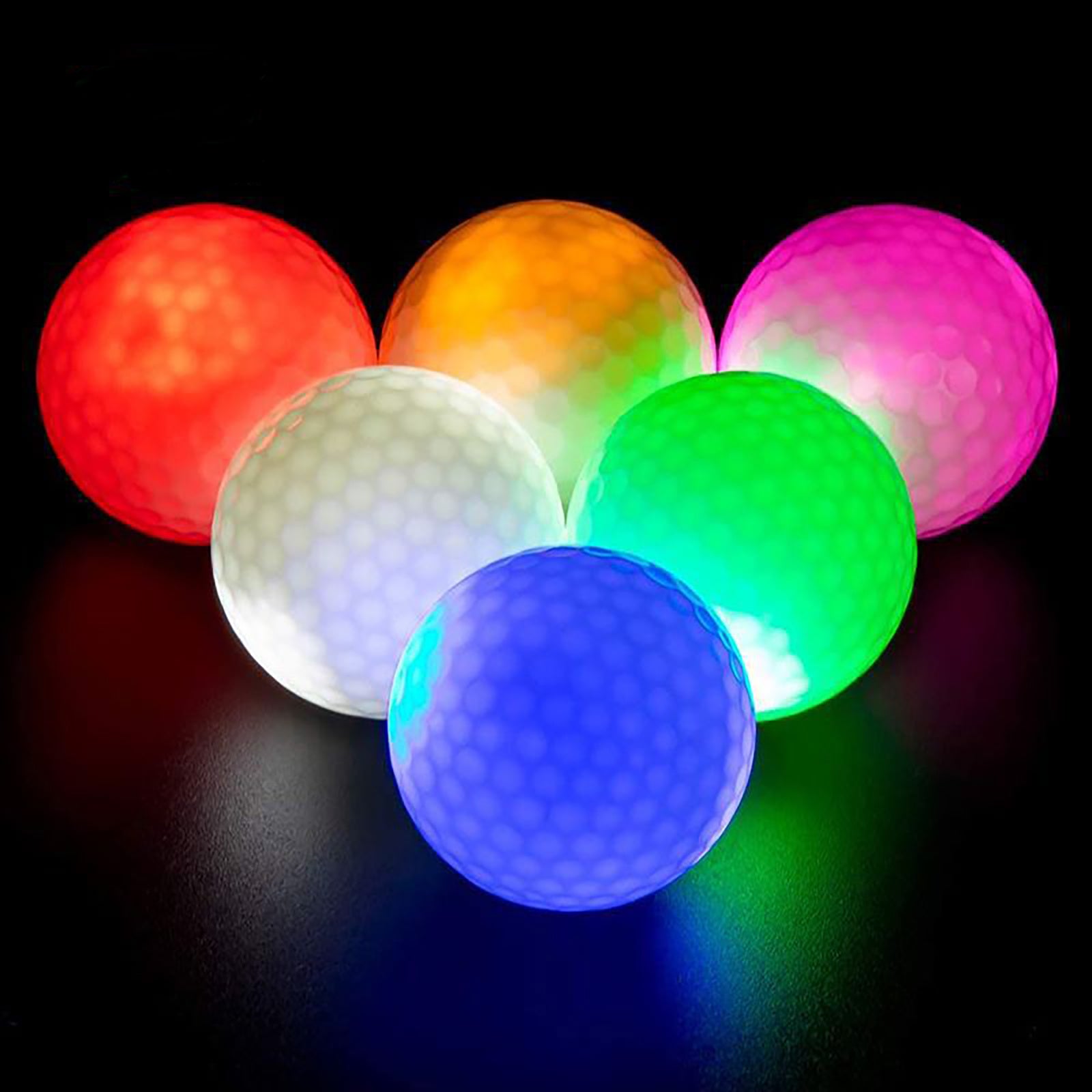 Glow Dark Golf Balls - 3/6/12pcs Resettable Time LED Luminous
