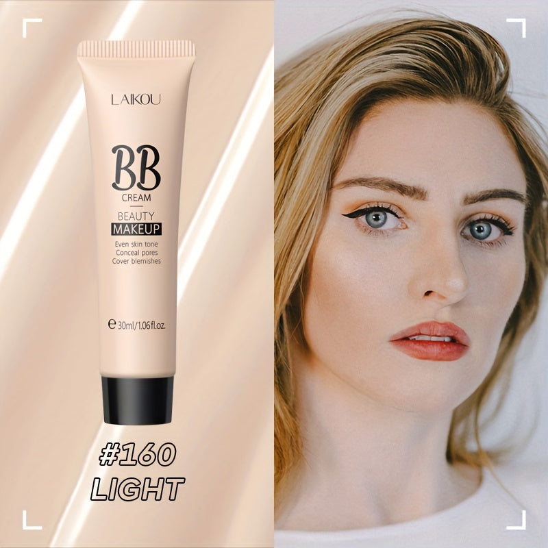 LAIKOU Waterproof BB Cream - Full Coverage Concealer with Deep Moisturizing & Oil Control, Cover Pores, Natural Finish, Long-Lasting Coverage, All-Day Wear, Suitable For All Light Types, Makeup Essentials, Sleek Tube Design - The Superior Findings Depot