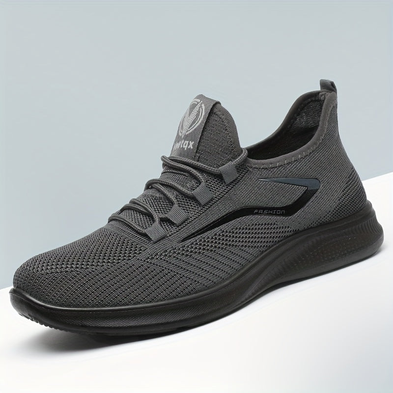 Men's Lightweight Slip-Resistant Casual Sneakers - Breathable Mesh & Fabric Upper, Durable PU Sole, Round Toe Low-Top Design for Hiking, Outdoor, Travel & Daily Wear - All-Season Comfort, Hiking Shoes, Outdoor Footwear, Sleek - The Superior Findings Depot