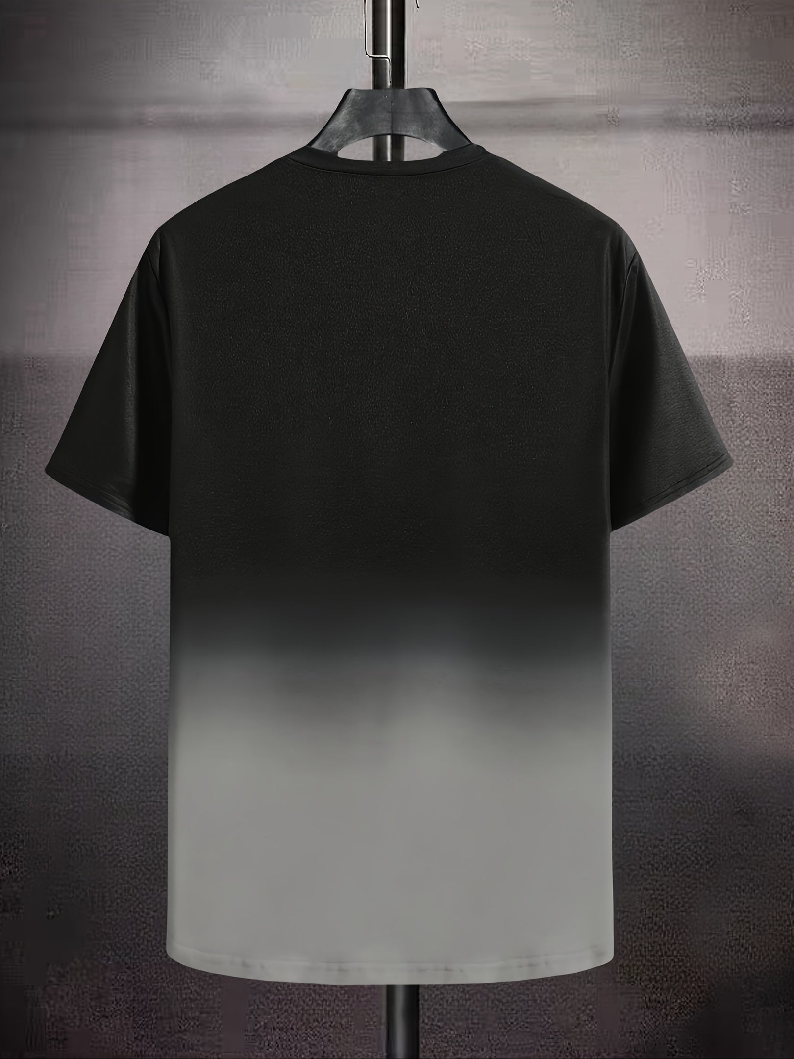 Men's Casual Ombre T-Shirt with White Cursive 'Whatever' Back Print - Dark Navy to Pink Gradient Short Sleeve Round Neck Tee, All-Season Fit, Machine Washable Streetwear & Casual Attire Top - The Superior Findings Depot