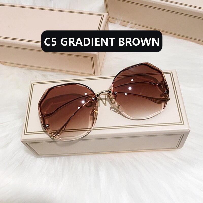 Fashion Sunglasses Women Metal Female Vintage Ladies Stylish Design Oversized Square Sunglasses For Women - The Superior Findings Depot