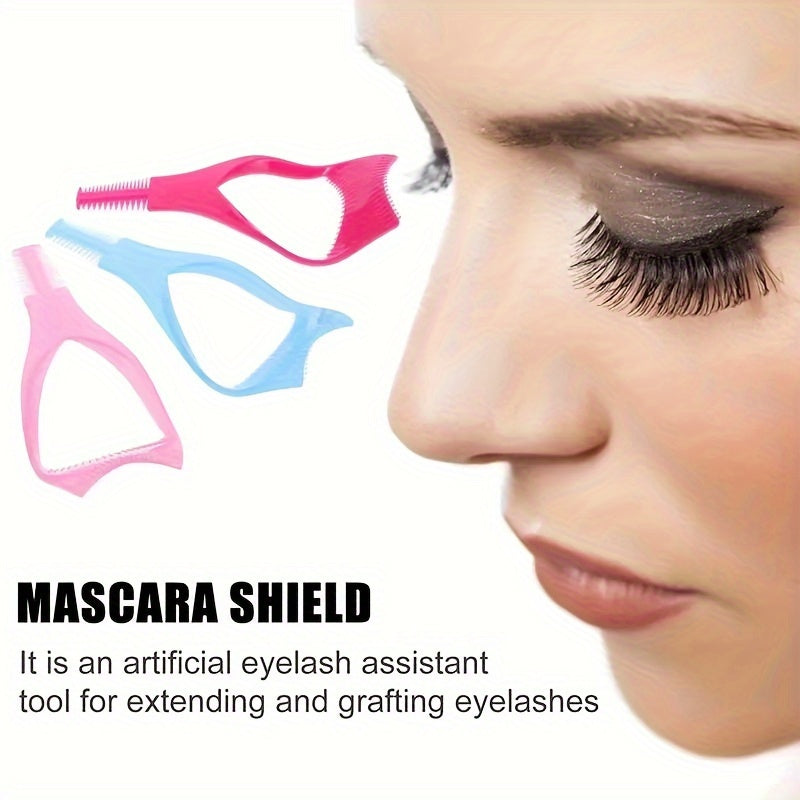 1/3/5pcs Eyelash Makeup Auxiliary Tool Upper Lower Eye Lash Mascara Guard Applicator Guide Helper with Eyelash Comb for Makeup, Mascara Guide, Lash Separator, Compact Design, Dualsided Comb, Smooth Edges, Lightweight Applicat - The Superior Findings Depot