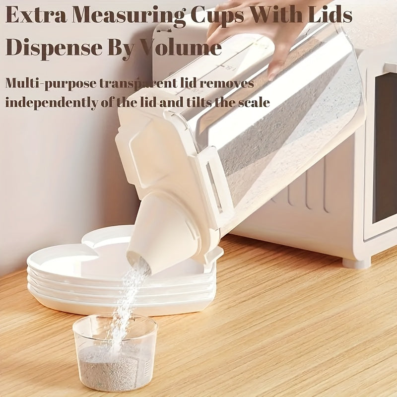 Airtight Food Storage Container with Lid - Leakproof, Moisture-Proof Kitchen Organizer for Grains, Nuts, Flour & Rice - Durable PE Material - The Superior Findings Depot