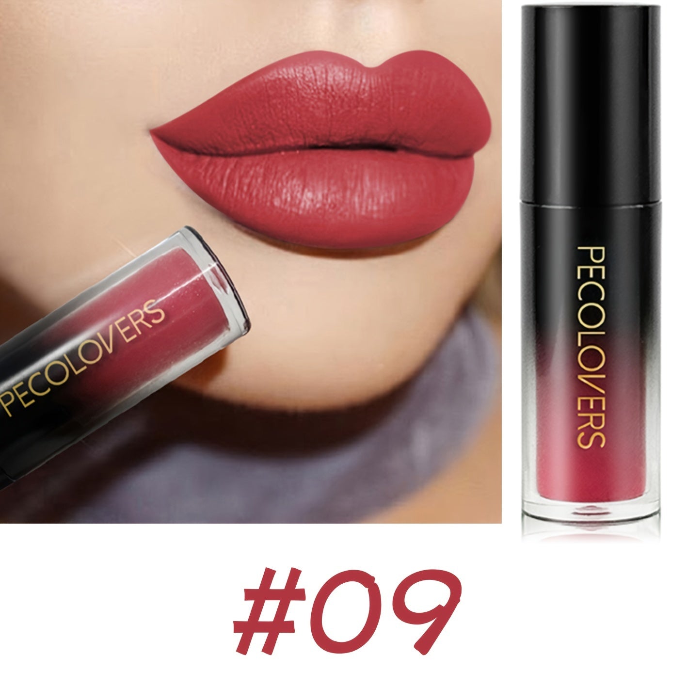 PECOLOVERS Matte Velvet Liquid Lipstick - 18 Colors, Long-Lasting Satin Finish, Creamy Formula for All Light Beige Types, Perfect for Christmas & Everyday Makeup, Everyday Makeup, Sleek Tube Design, Smooth Application - The Superior Findings Depot