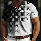 Men's Gradient Short Sleeve Golf Shirts - Casual Regular Fit Summer