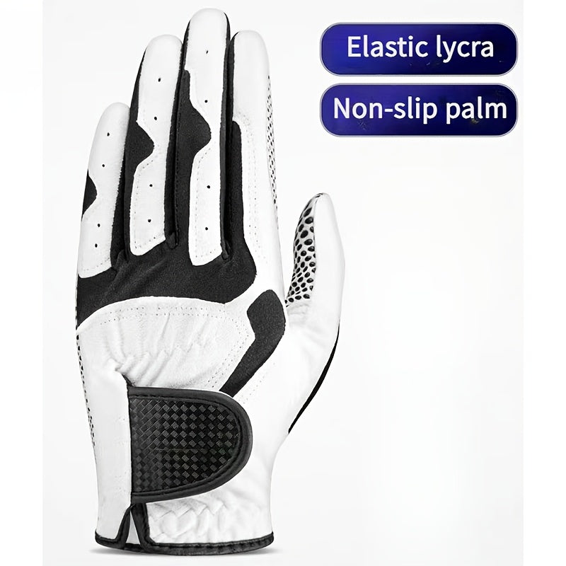 1 Golf Glove | Breathable, Elastic, Non-Slip, Wear-Resistant, Unisex, Single-Handed, Left or Right, Polyester Fiber