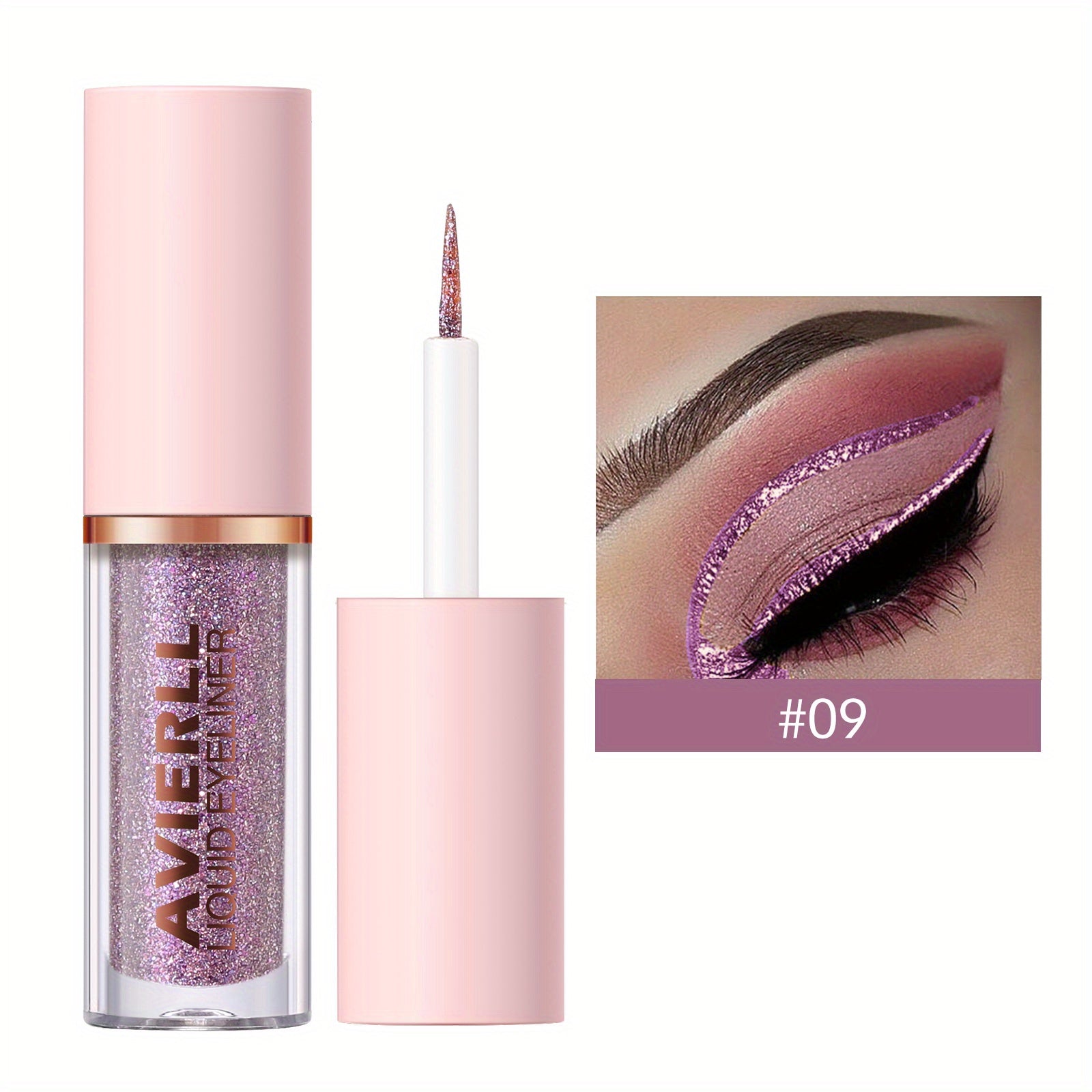 Vibrant Glitter Liquid Eyeliner Pen - Long-Lasting Waterproof Shimmer Eyeliner for Music Festival - Easy to Apply, Smudge-Proof, Fast Drying, and Highly Pigmented Eye Makeup - The Superior Findings Depot