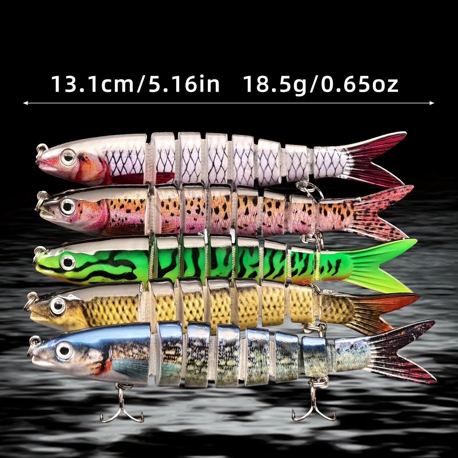 Fishing Lures Multi Jointed Swimbait Crankbait Slow Sinking Bionic Artificial Bait Freshwater Saltwater Trout Bass Fishing Accessories 20g 0.7oz/13.5cm 5.31inch, Trout Lure, Lifelike Bait, Crankbait Design, Precisioncrafted L - The Superior Findings Depot