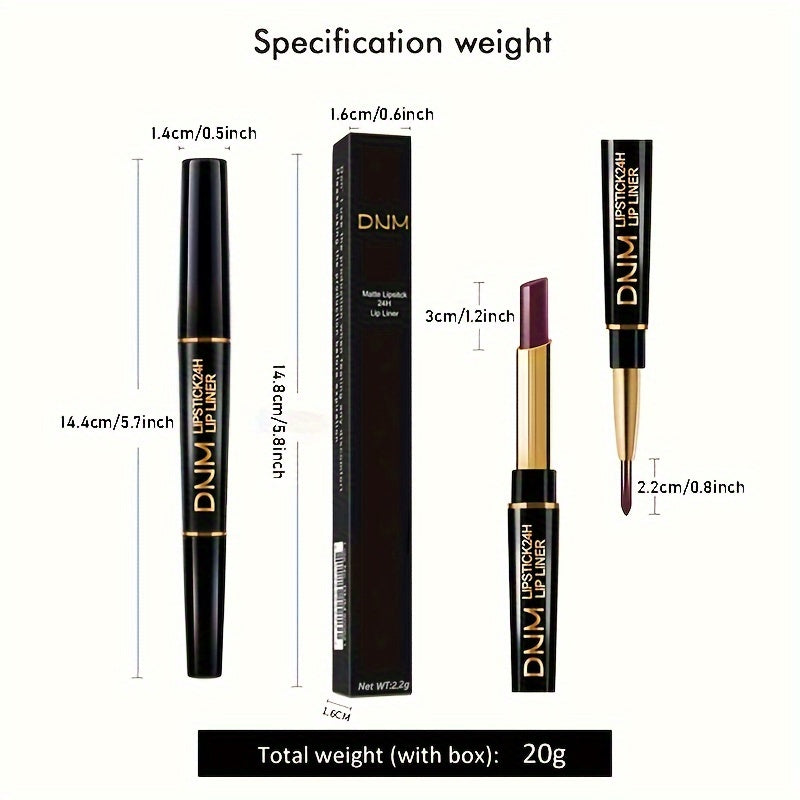 Double-ended Non-stick Cup Long Lasting Lipstick Lip Liner High Pigmented Waterproof Valentine's Day Gifts - The Superior Findings Depot