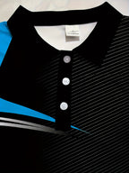 Men's Color Blocked Short Sleeve Golf Shirts - Casual Regular Fit