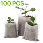 100pcs Biodegradable Seed Nursery Bags, Non-Woven Plants Grow Bags, Fabric Seedling Pots Plants Pouch, Home Garden Supply, Seedling Plant Nursery Bags For Soil Transplant Pouches Agricultural Production Supply 8.0x10.01cm - The Superior Findings Depot