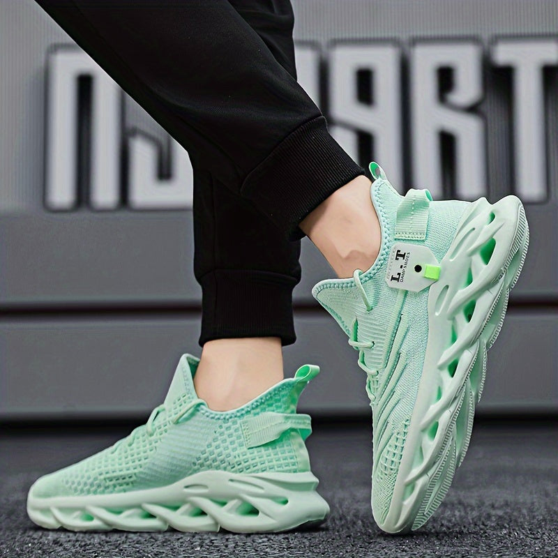 Izicathulo Zokugijima Ezilula Zabesilisa Ezinobukhulu Obungaphezulu - I-Breathable Mesh Lace-Up