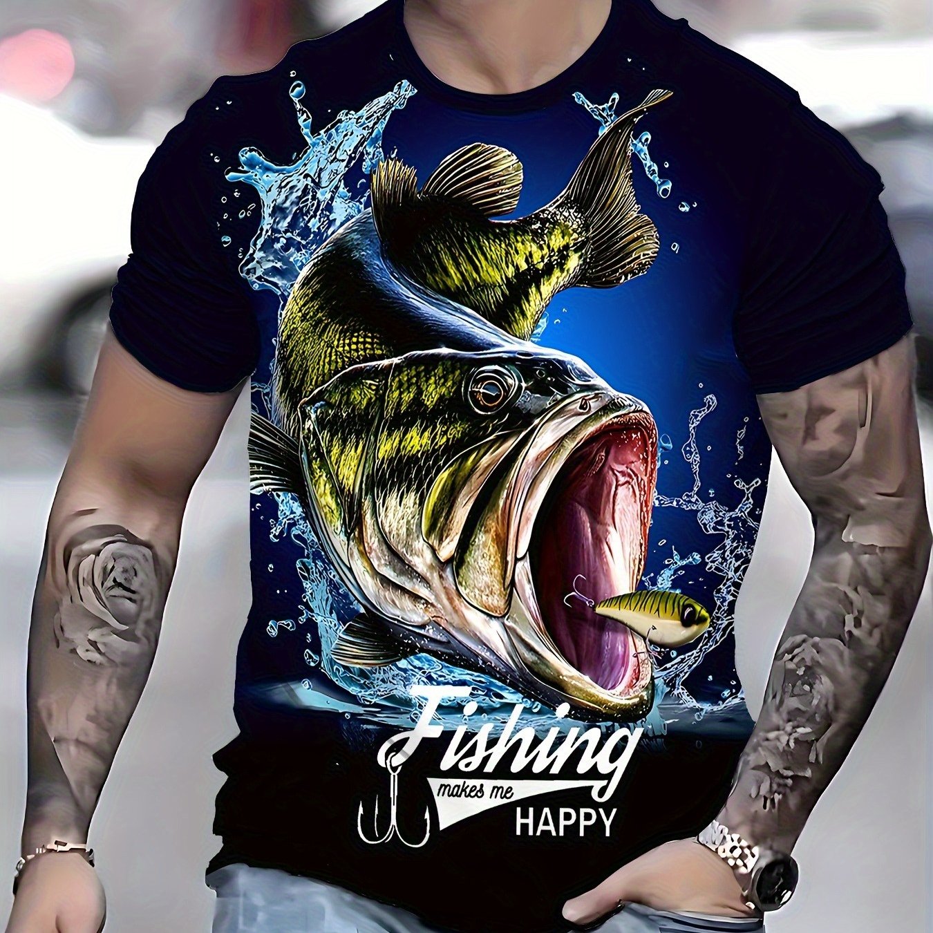 Men's Summer Creative Fashion 3D Digital Print T-Shirt