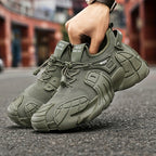 Ama-Sneakers Agqokiwe Aphefumulayo Amadoda - Okuthambile Okungasheleli Okuluhlaza Okwe-Olive