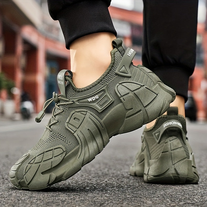 Ama-Sneakers Agqokiwe Aphefumulayo Amadoda - Okuthambile Okungasheleli Okuluhlaza Okwe-Olive