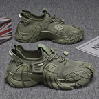 Ama-Sneakers Agqokiwe Aphefumulayo Amadoda - Okuthambile Okungasheleli Okuluhlaza Okwe-Olive