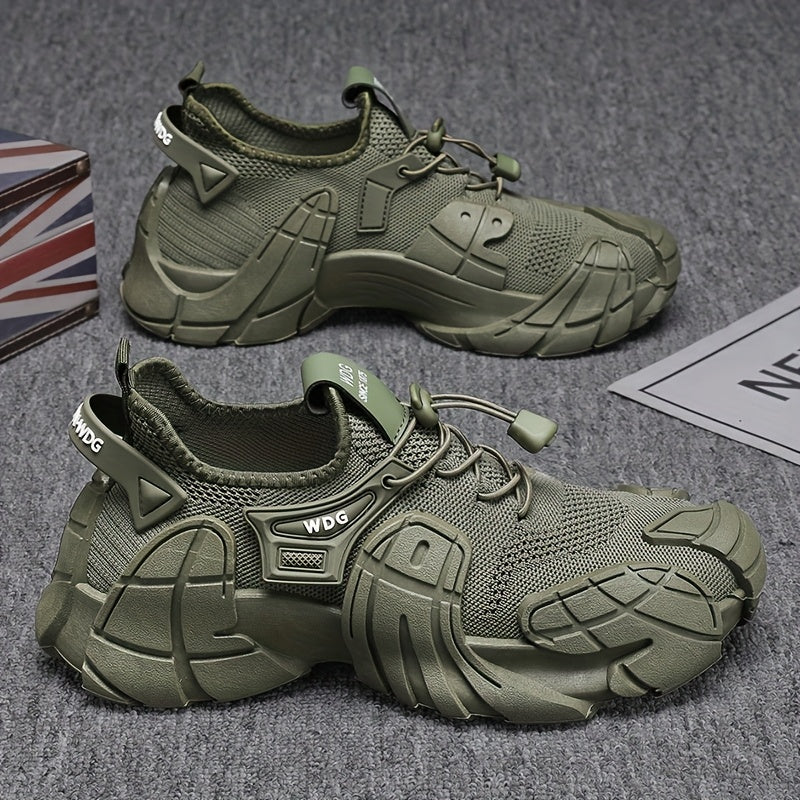 Ama-Sneakers Agqokiwe Aphefumulayo Amadoda - Okuthambile Okungasheleli Okuluhlaza Okwe-Olive