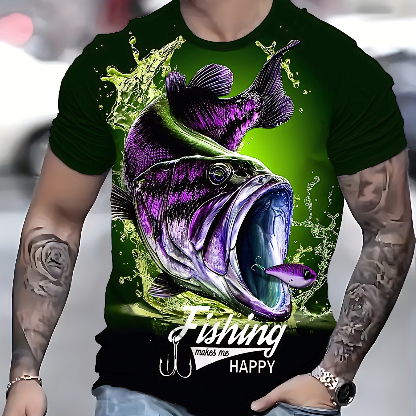 Men's Summer Creative Fashion 3D Digital Print T-Shirt