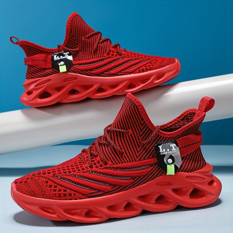 Izicathulo Zokugijima Ezilula Zabesilisa Ezinobukhulu Obungaphezulu - I-Breathable Mesh Lace-Up