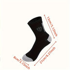 Amasokisi Ezemidlalo ePolyester Yabesilisa Angama-20, Indwangu Ethungwe Ngomoya, Iphethini Yezinhlamvu, Amasokisi Afudumele Aqinile Azo Zonke Izinkathi, I-Polyester Eyi-100%