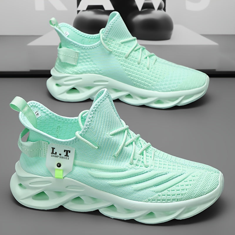 Izicathulo Zokugijima Ezilula Zabesilisa Ezinobukhulu Obungaphezulu - I-Breathable Mesh Lace-Up