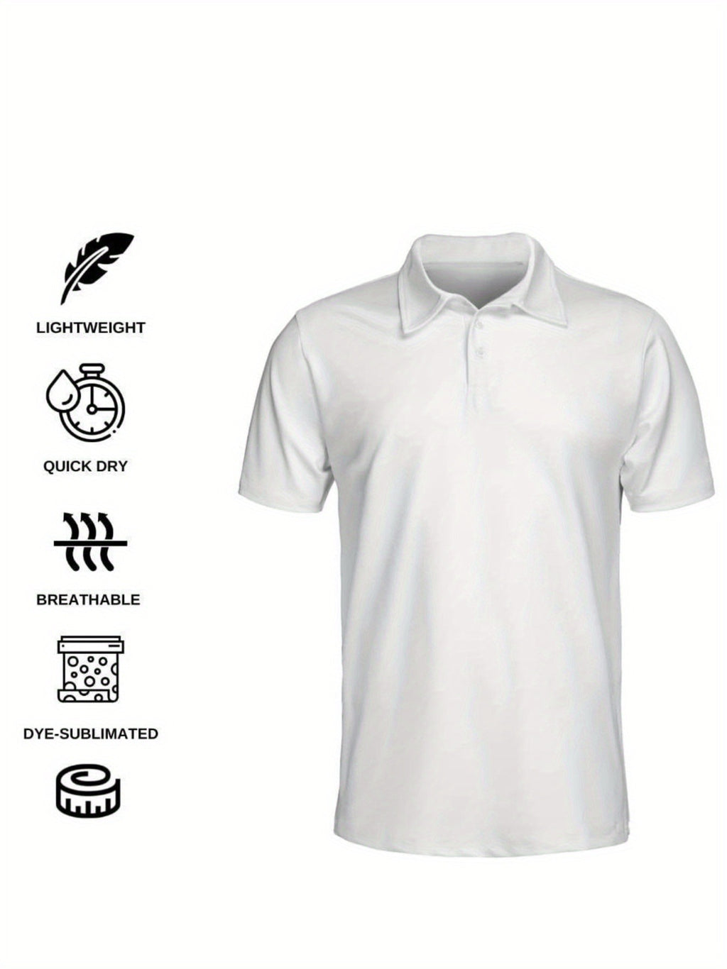 Men's Custom Golf Shirt - Blue & Black Flame with Golf Ball Accent