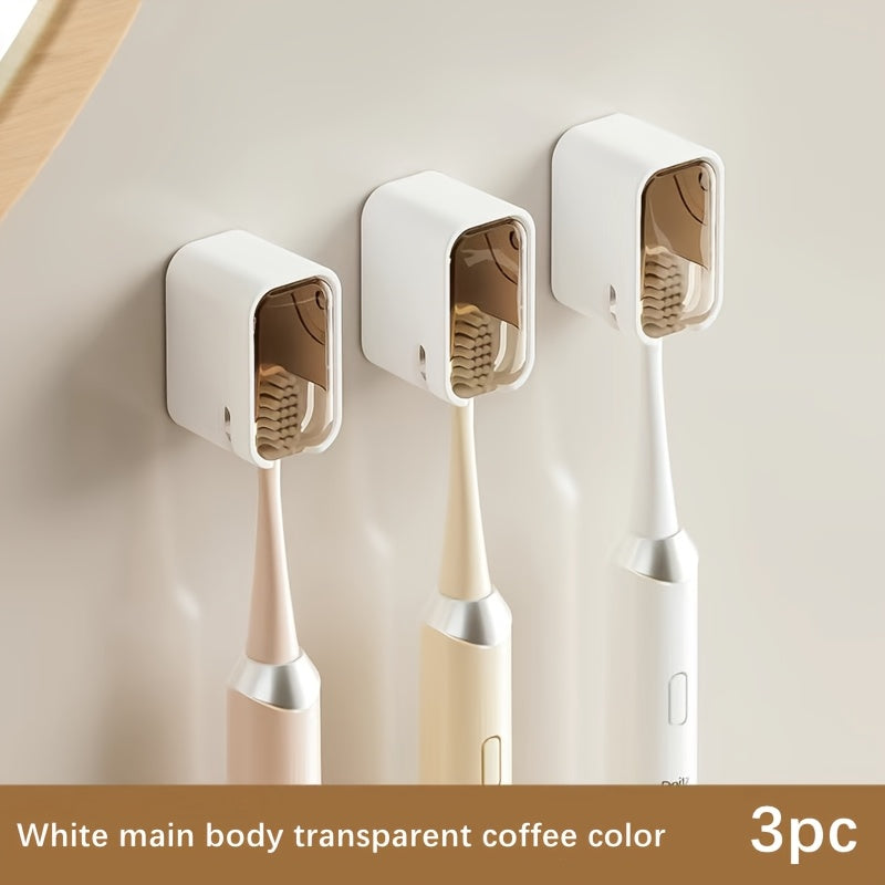 Toothbrush Storage Box - Wall-Mounted No Drill Space-Saving GONQIN