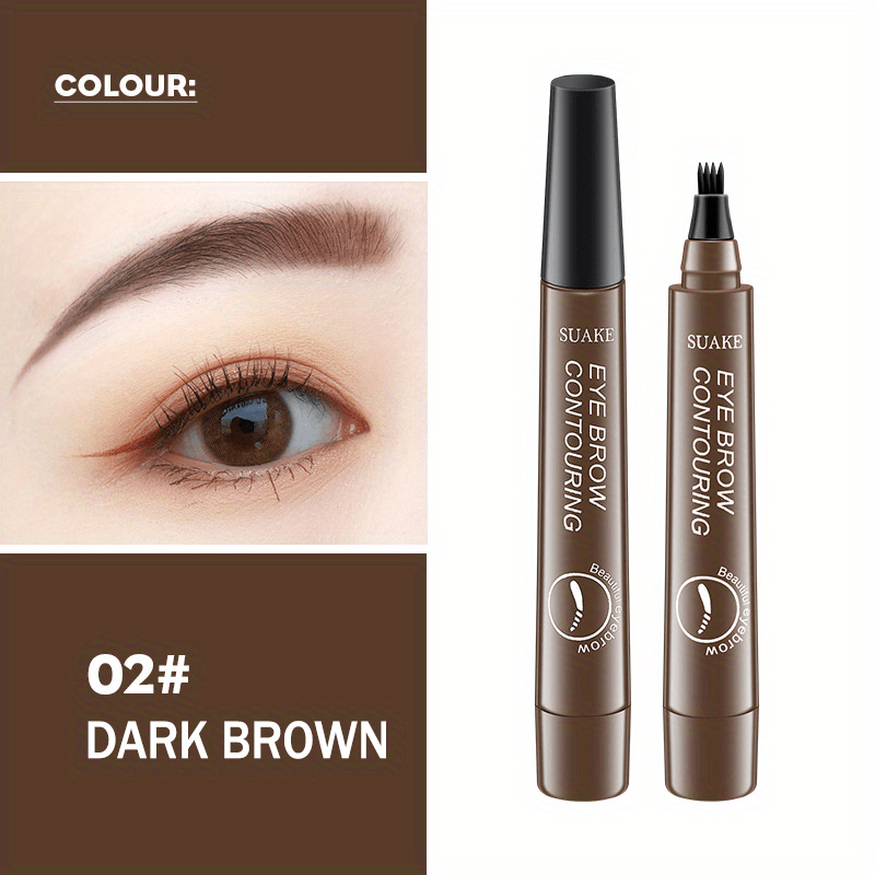 Waterproof Eyebrow Pen, Microblading Eyebrow Pencil With 4 Split Head, Natural Looking Brows Makeup ( 5 Colors ) - The Superior Findings Depot