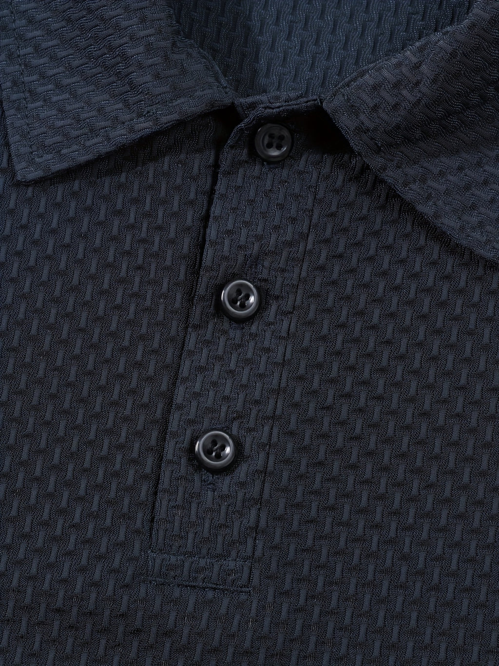 Men's Casual Golf Business Polo Shirt - Large Size Geometric Pattern