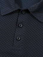 Men's Casual Golf Business Polo Shirt - Large Size Geometric Pattern