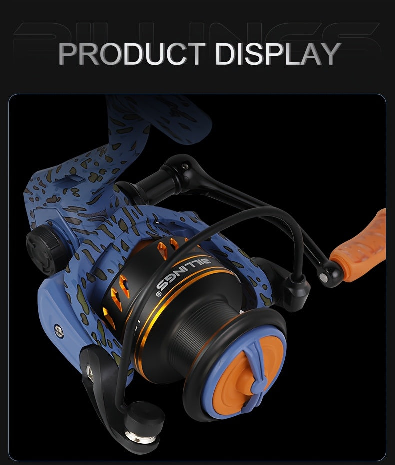 BILLINGS Heavy-Duty Spinning Fishing Reel 2000-5000 Series - 10kg/22LB Max Drag, 5.2:1 & 4.7:1 Gear Ratio, Saltwater/Freshwater, Ambidextrous Left/Right Hand Retrieve, Lightweight Durable Alloy, Large Capacity for Bass, Trout - The Superior Findings Depot